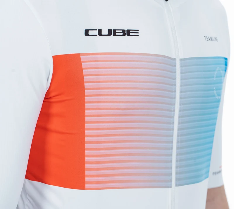 Cube Teamline Trikot Kurzarm white´n´blue´n´red