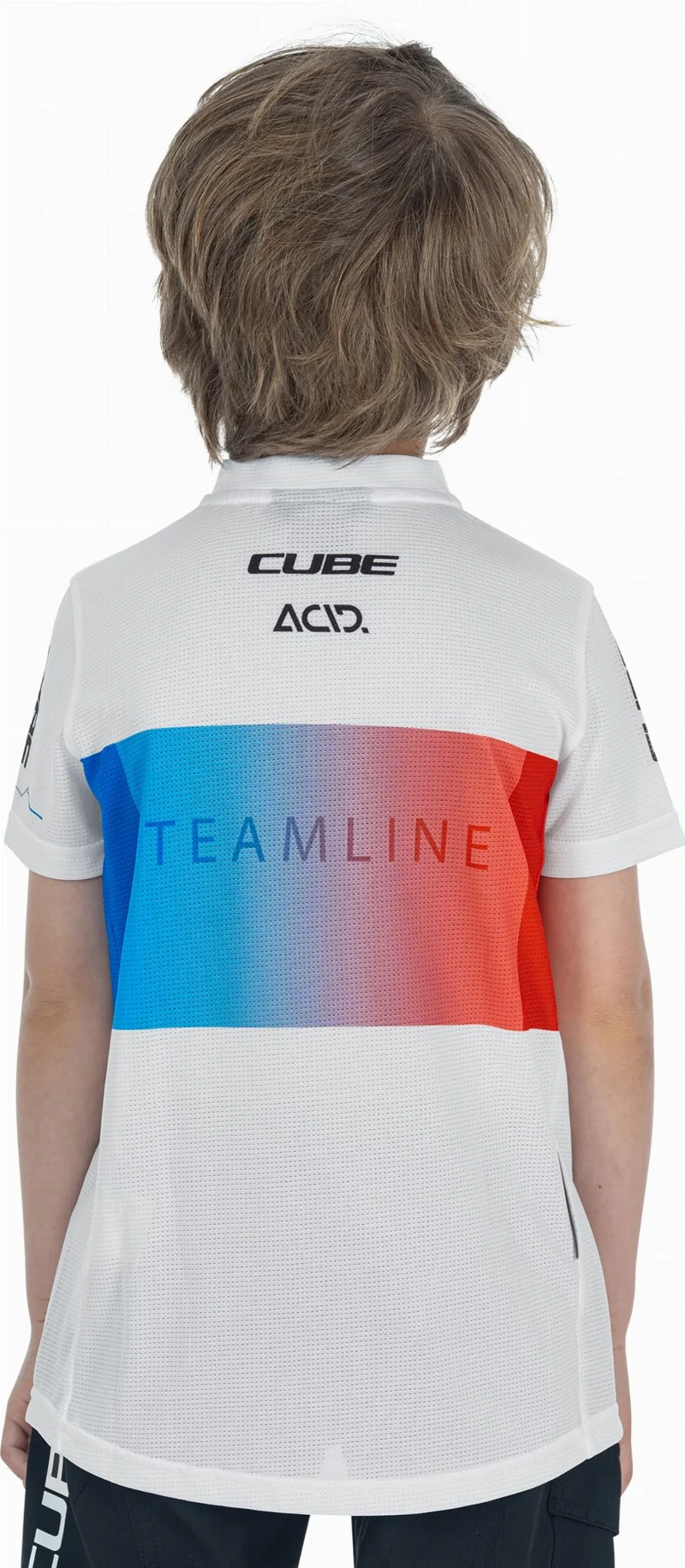 Cube Teamline Trikot Rookie Kurzarm white´n´blue´n´red