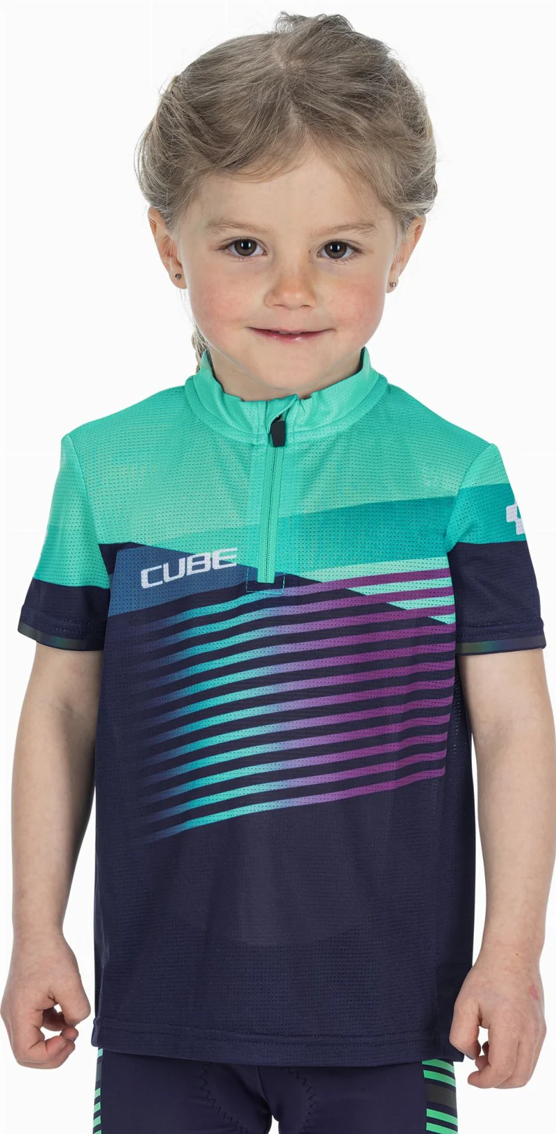 Cube Teamline Trikot Rookie Kurzarm blue´n´mint