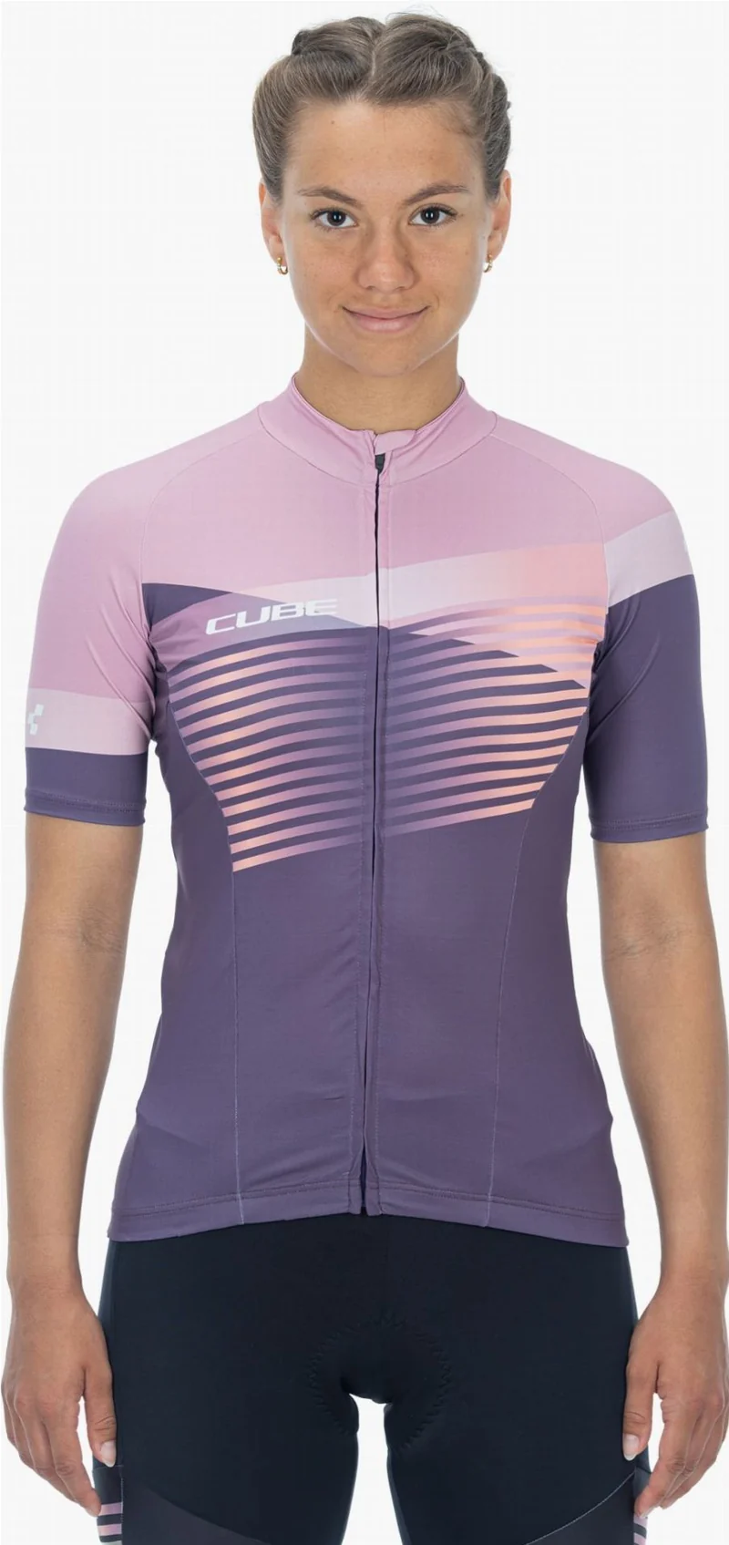 Cube Teamline WS Trikot Kurzarm violet´n´rose