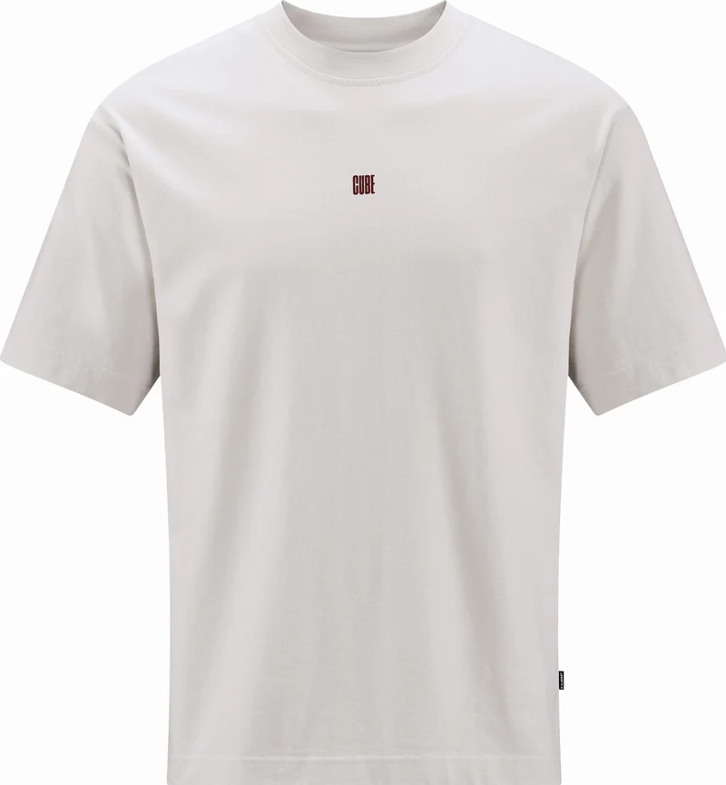Cube Organic T-Shirt Logo Dropshoulder beige