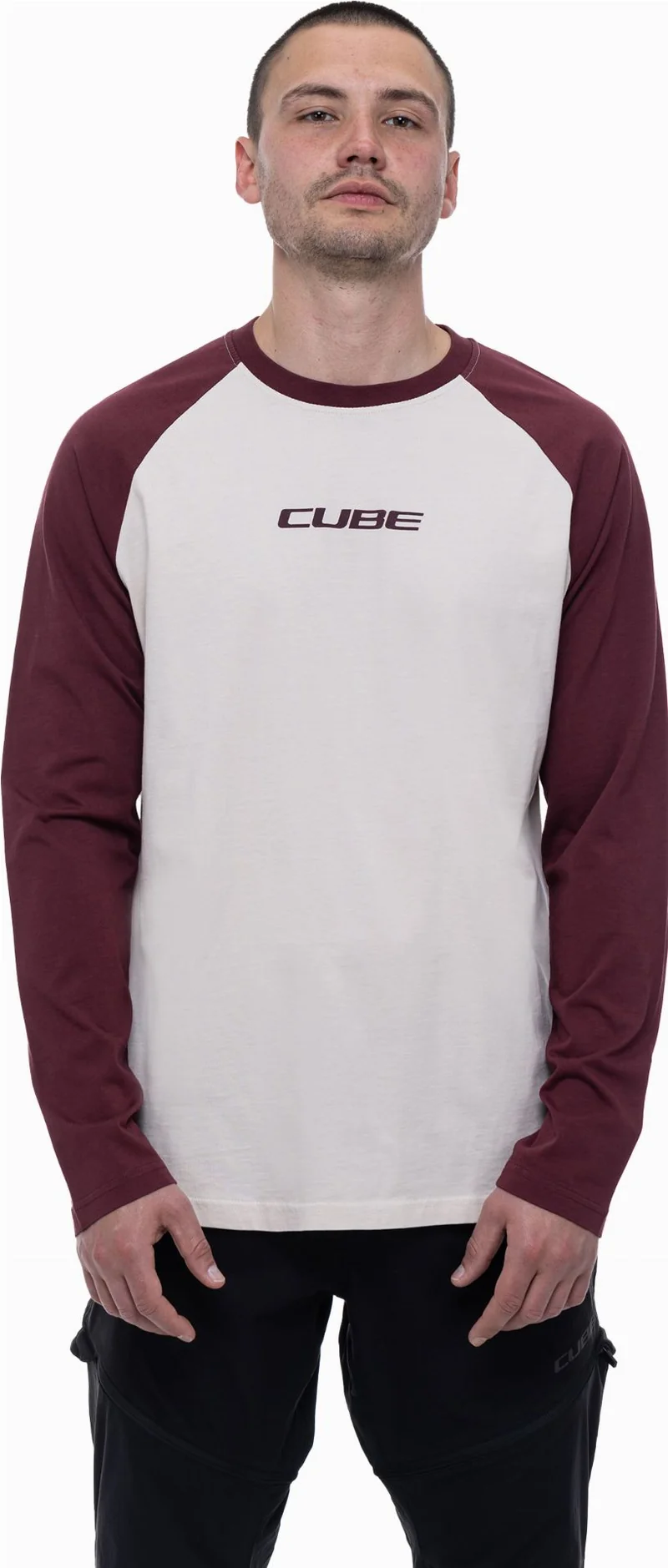 Cube Organic Longsleeve beige´n´red