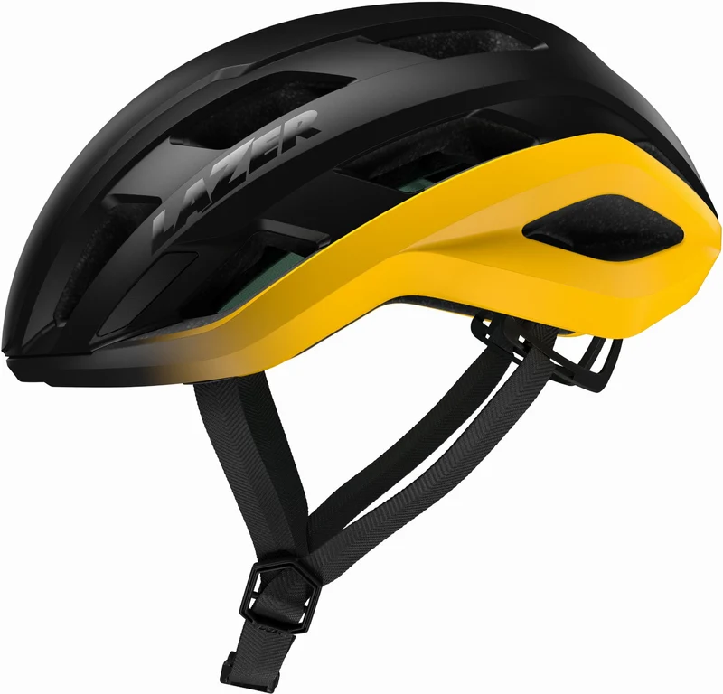 Lazer Strada KinetiCore Rennrad-Helm Matte Black Maple Yellow