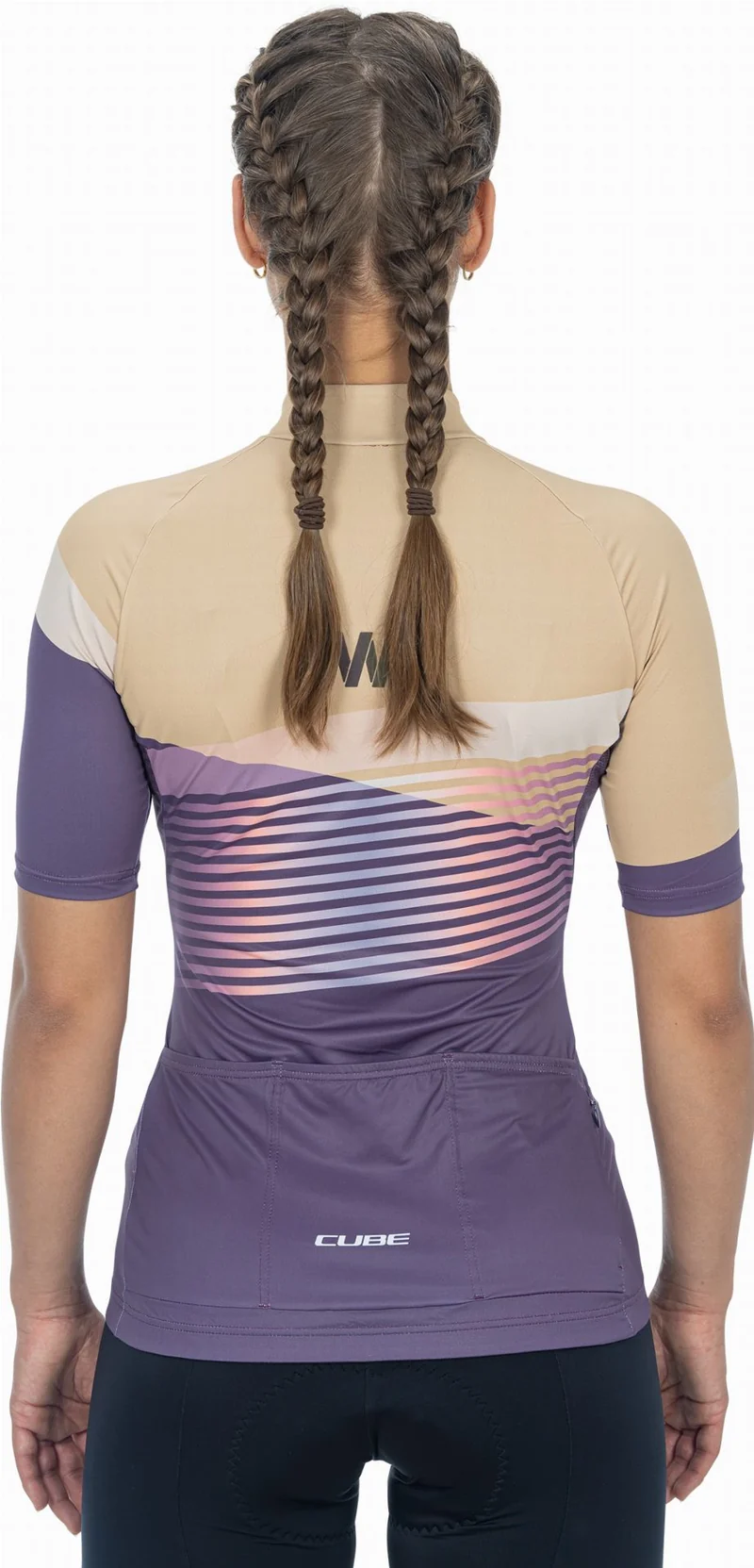 Cube Teamline WS Trikot Kurzarm violet´n´sand