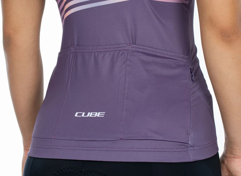 Cube Teamline WS Trikot Kurzarm violet´n´sand