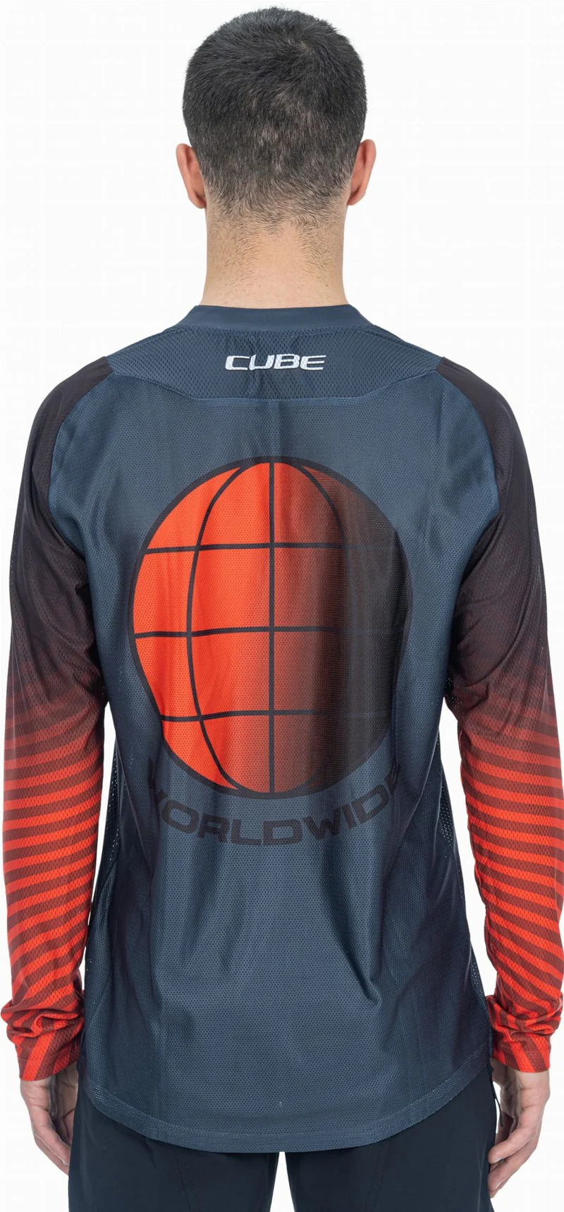 Cube Vertex Rundhalstrikot Kurzarm grey´n´red