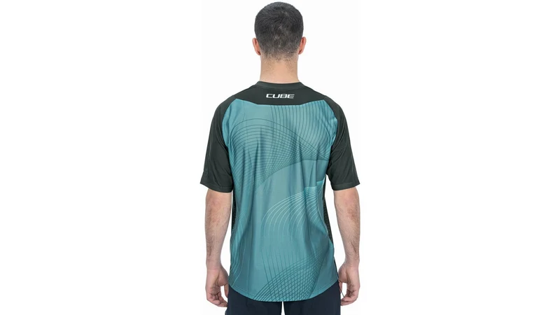 Cube Vertex Rundhalstrikot Kurzarm grey´n´mint