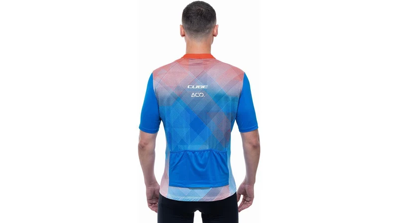 Cube Teamline Trikot CMPT Kurzarm white´n´blue´n´red