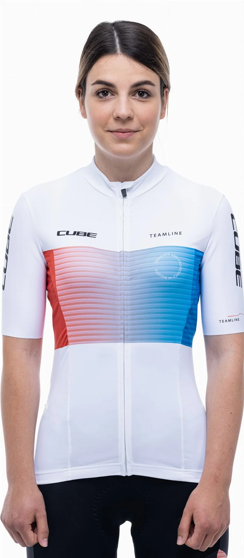 Cube Teamline WS Trikot Kurzarm white´n´blue´n´red