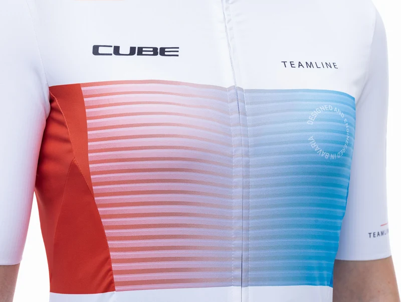 Cube Teamline WS Trikot Kurzarm white´n´blue´n´red