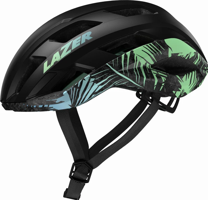 Lazer Strada KinetiCore Rennrad-Helm Matte Tropical Leaves