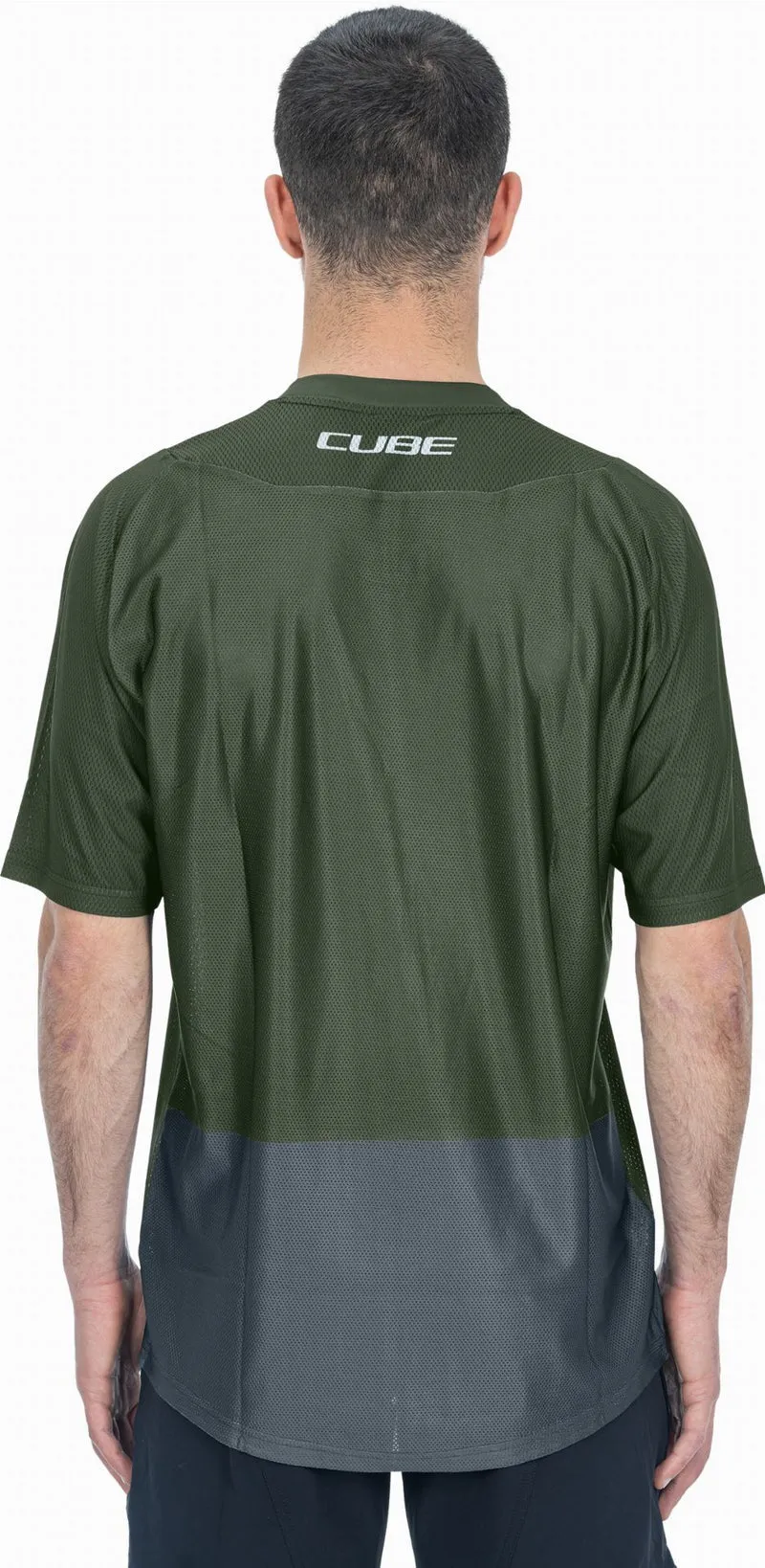 Cube Vertex Rundhalstrikot TM Kurzarm olive´n´grey