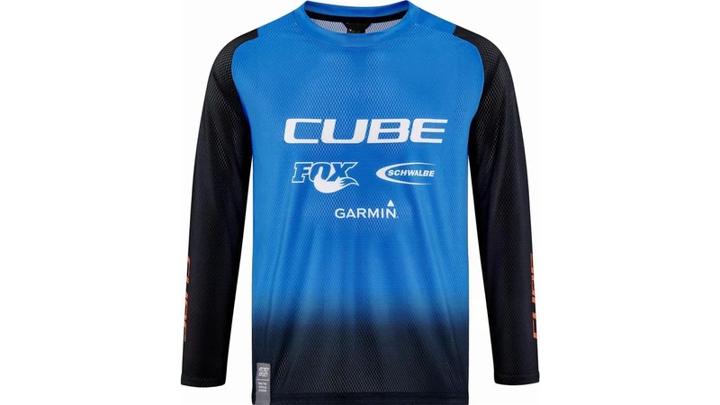 Cube Vertex Trikot Rookie X Actionteam Langarm black´n´blue