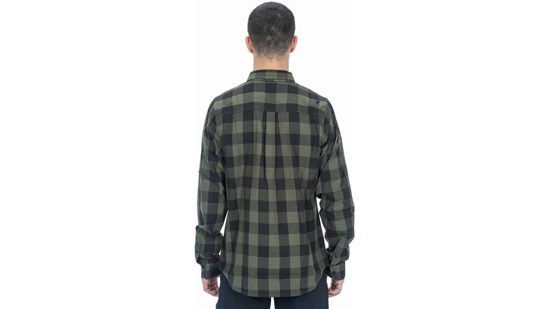 Cube Work Hemd Langarm olive check