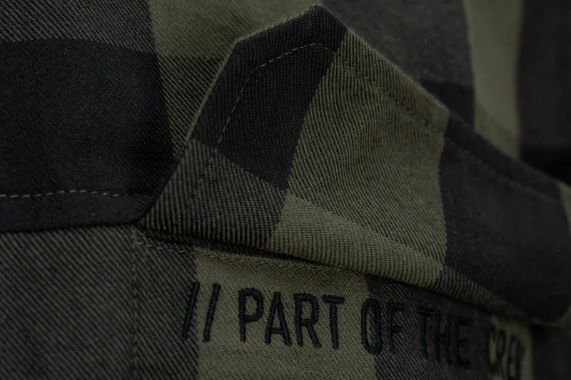 Cube Work Hemd Langarm olive check