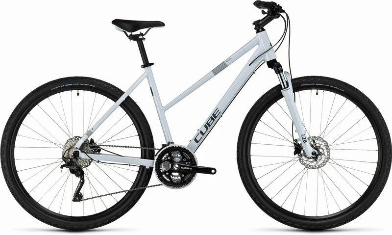 Cube Nature Pro Crossrad Trapeze 28" frostwhite´n´grey