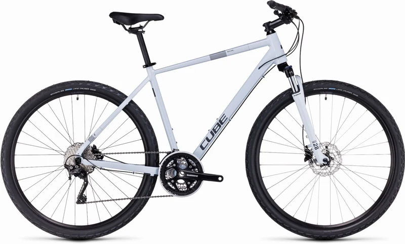 Cube Nature Pro Crossrad Diamant 28" frostwhite´n´grey