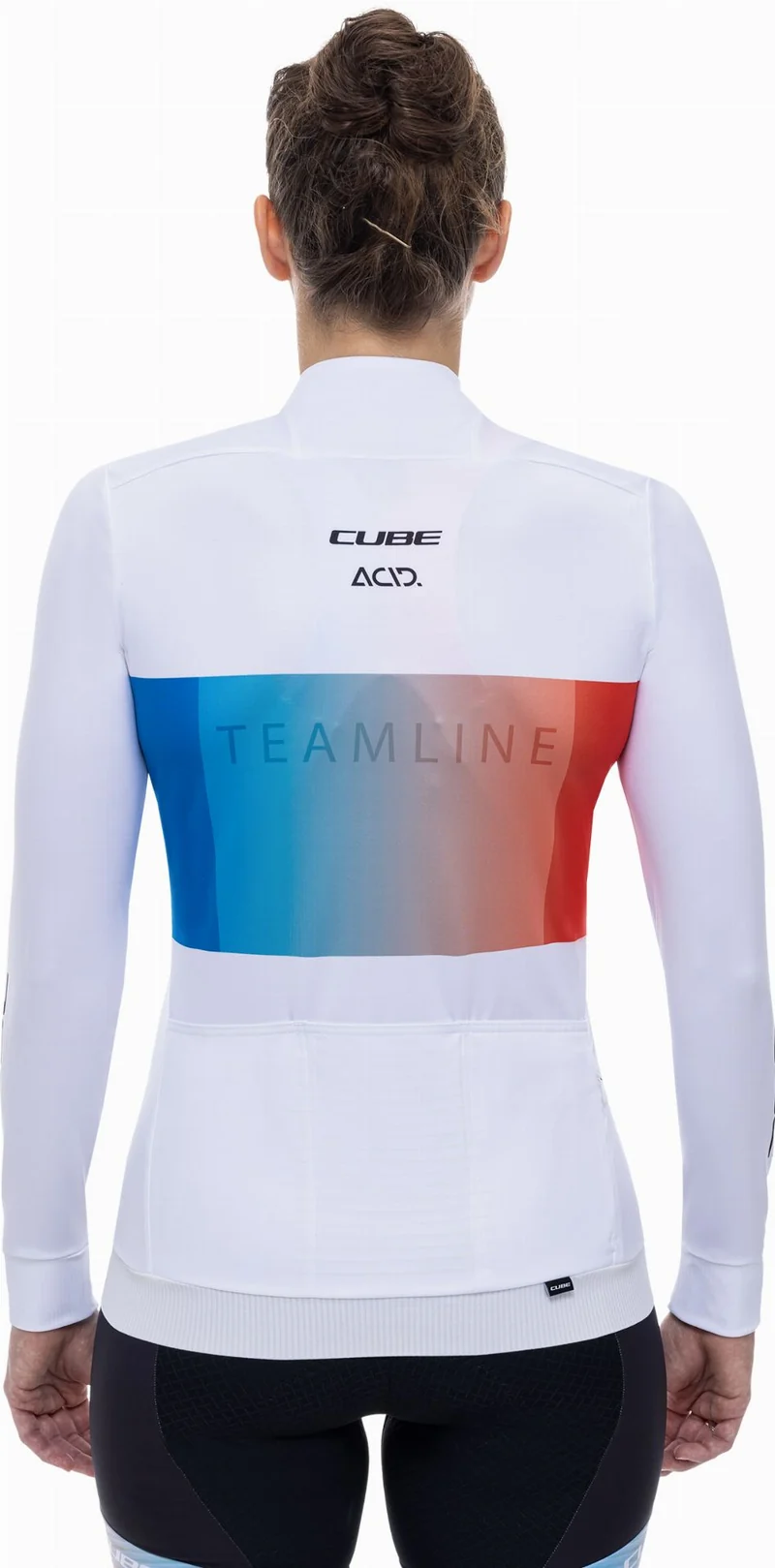 Cube Teamline WS Trikot Langarm white´n´blue´n´red