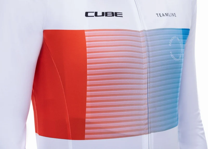 Cube Teamline WS Trikot Langarm white´n´blue´n´red