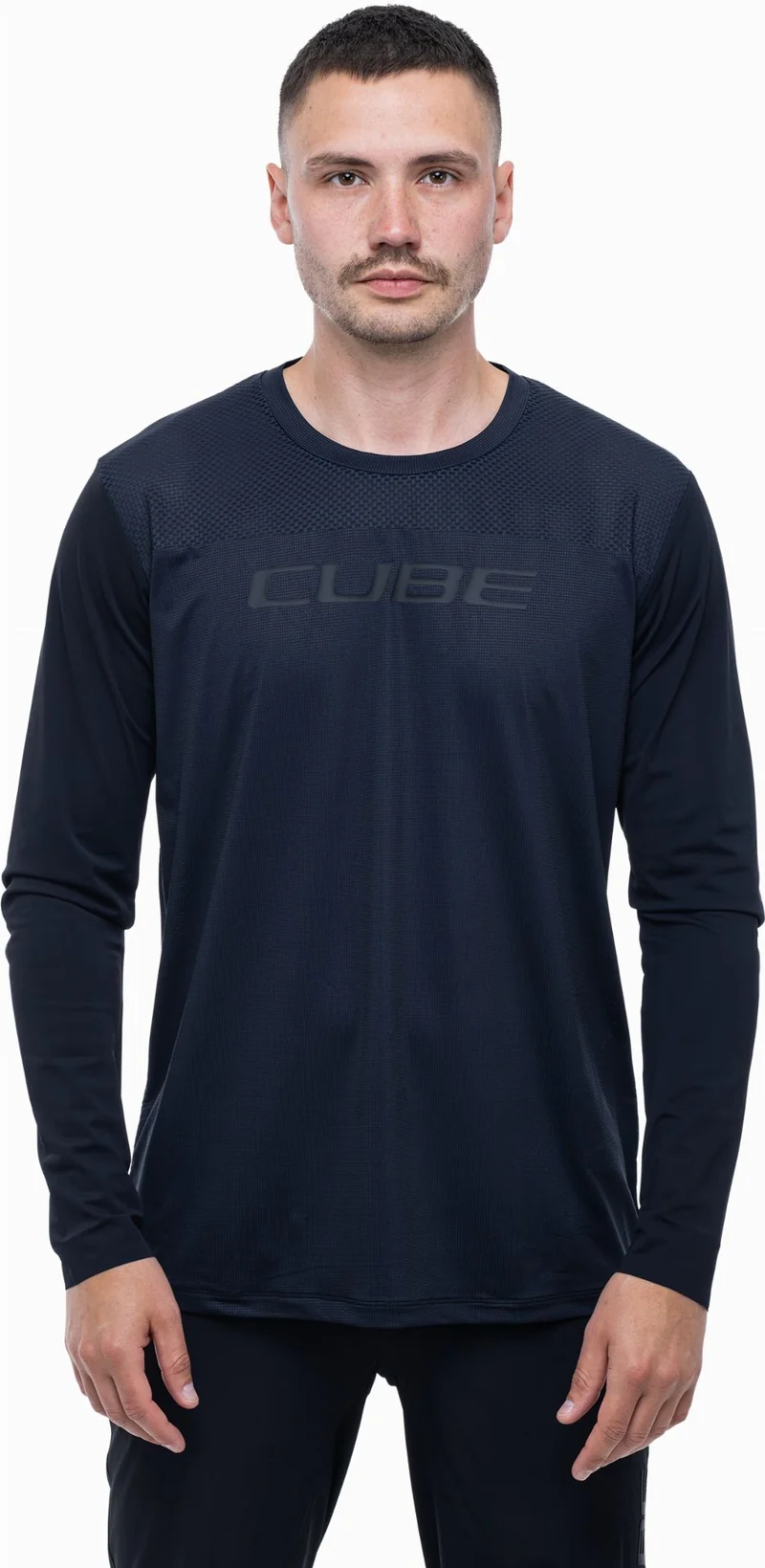 Cube Vertex Rundhalstrikot Pro Langarm black