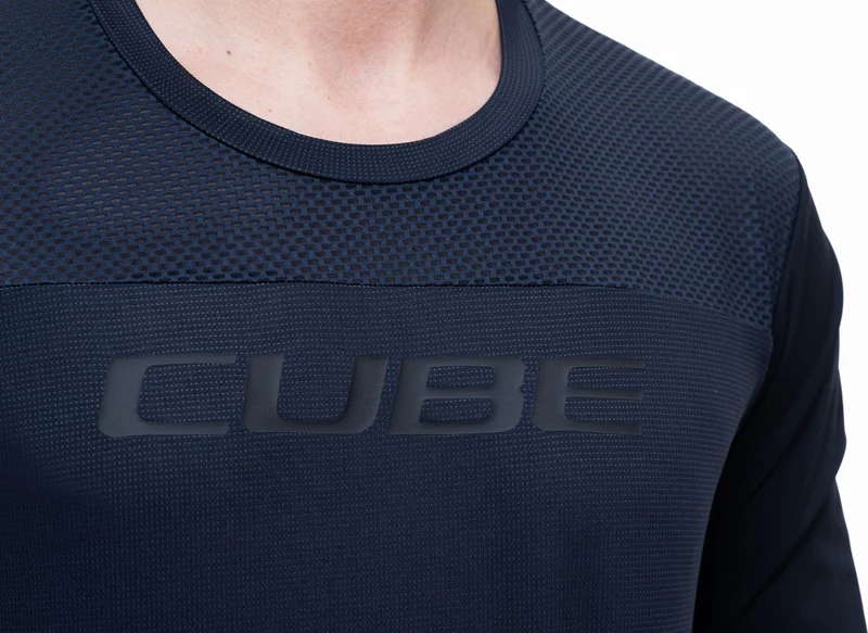 Cube Vertex Rundhalstrikot Pro Langarm black