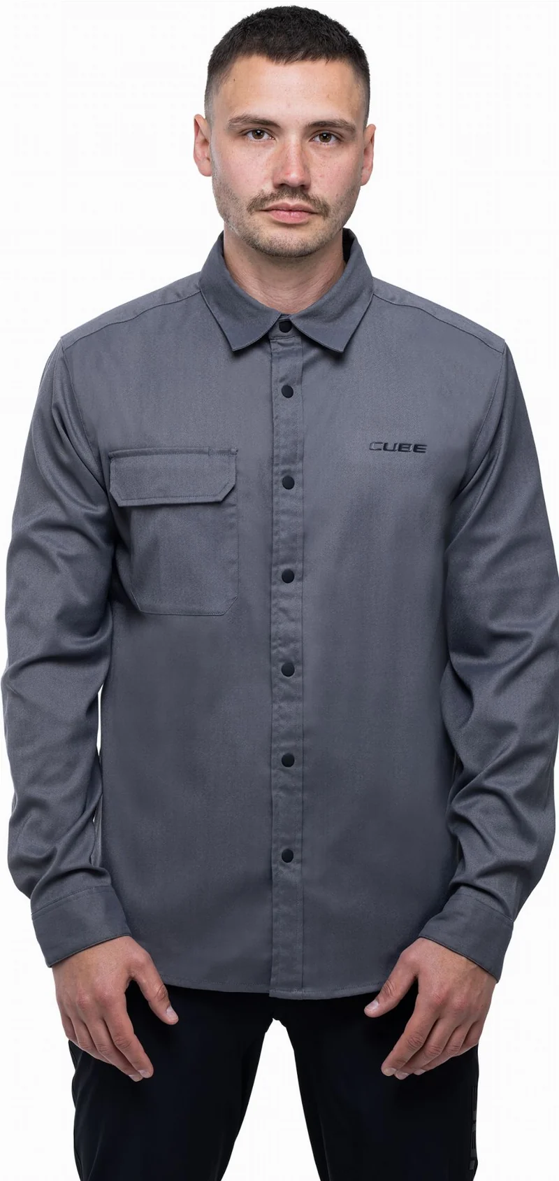 Cube Vertex Hemd Langarm grey