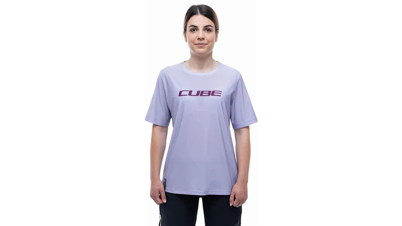 Cube Vertex WS Rundhalstrikot Kurzarm purple