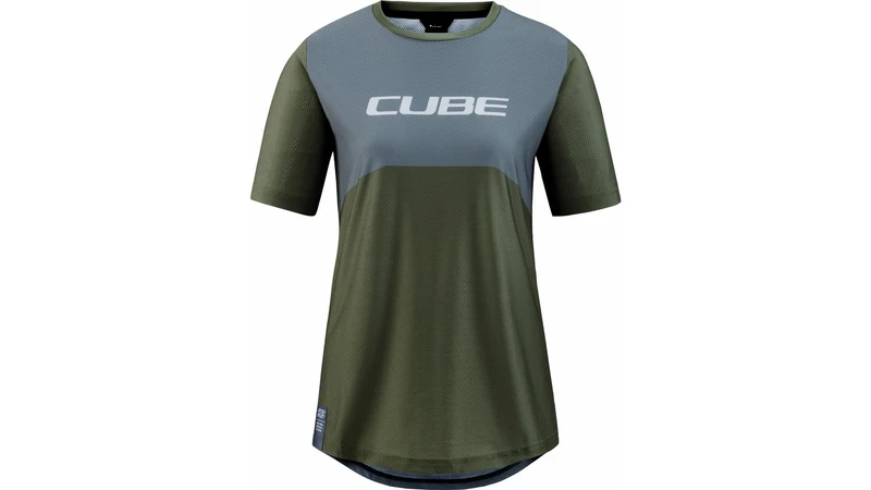 Cube Vertex WS Rundhalstrikot TM Kurzarm olive