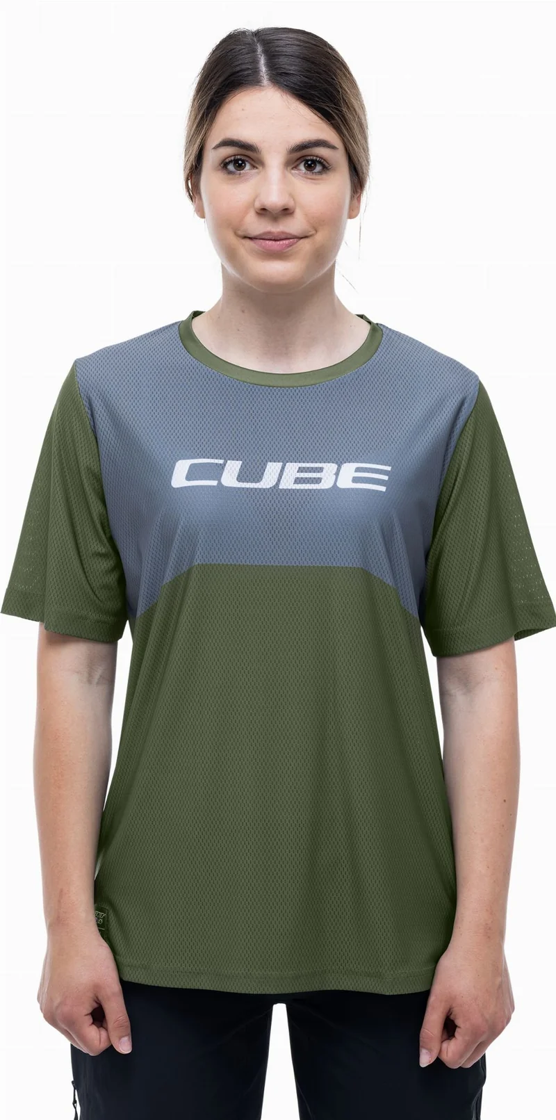 Cube Vertex WS Rundhalstrikot TM Kurzarm olive