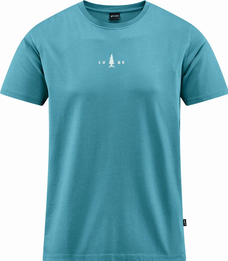 Cube Organic T-Shirt Fichtelmountains GTY Fit grey´n´coral