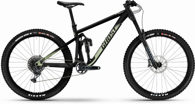 Ghost Riot AM Universal MTB-Fully black / super light green - matt