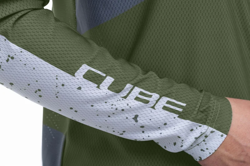 Cube Vertex WS Rundhalstrikot TM Langarm olive