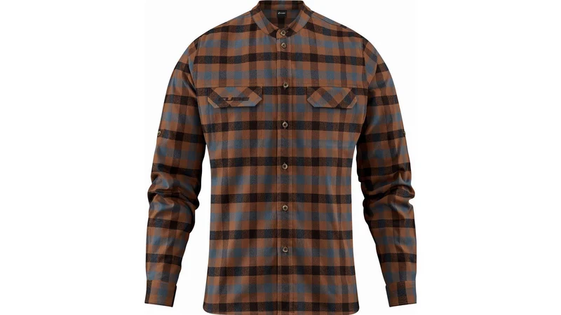 Cube Work Hemd Langarm brown´n´blue