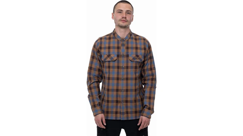 Cube Work Hemd Langarm brown´n´blue