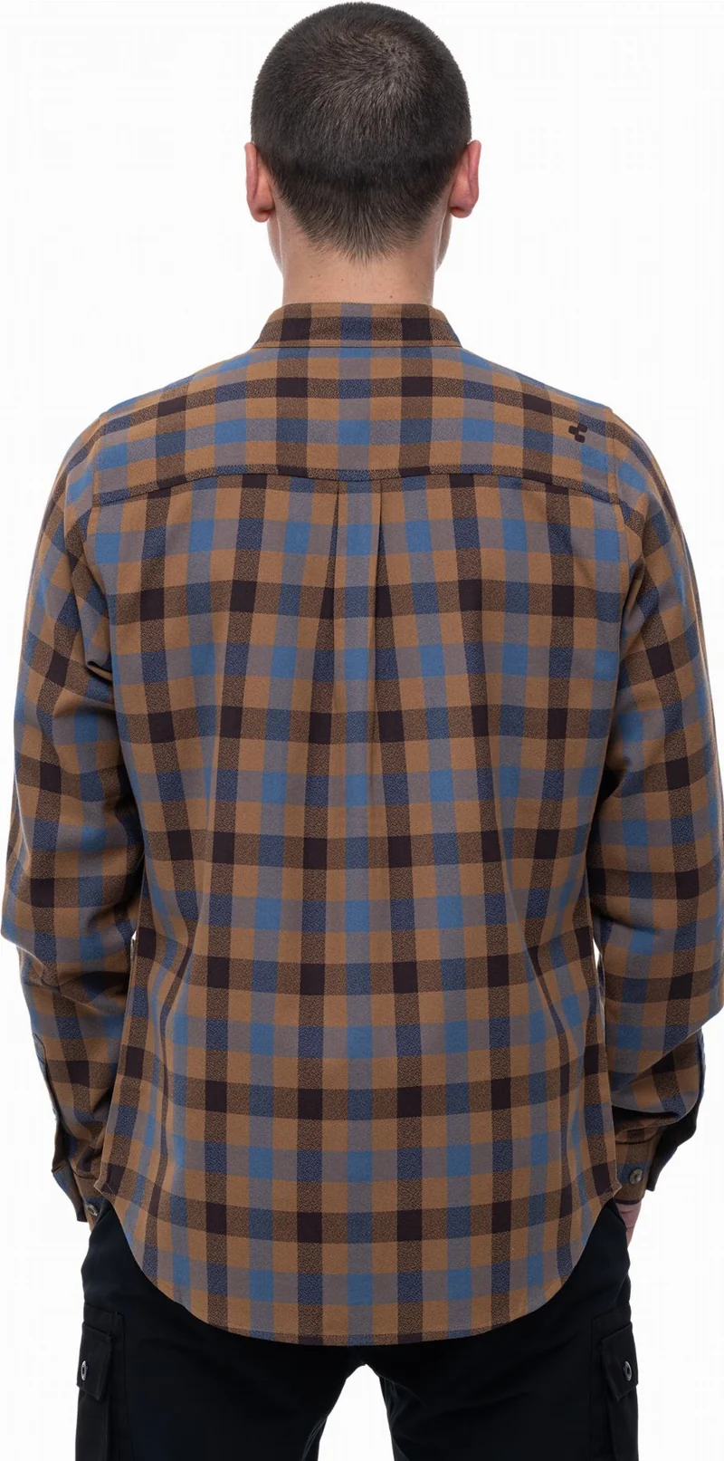 Cube Work Hemd Langarm brown´n´blue
