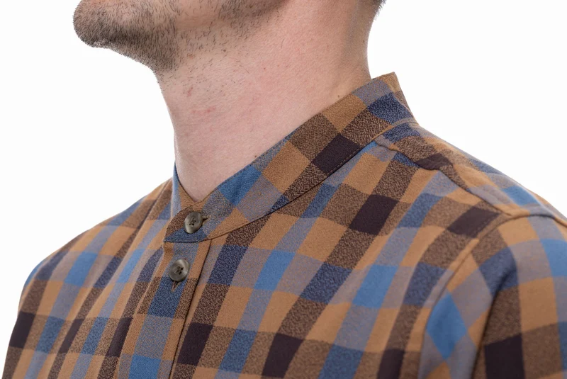 Cube Work Hemd Langarm brown´n´blue
