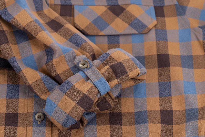 Cube Work Hemd Langarm brown´n´blue