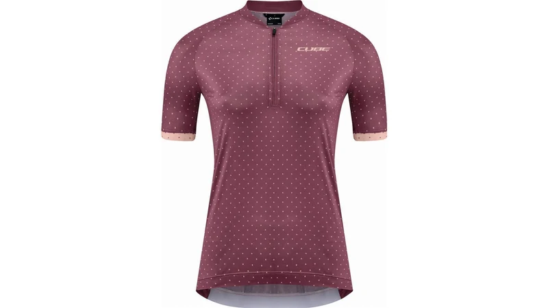 Cube ATX WS Trikot Half Zip CMPT Kurzarm berry
