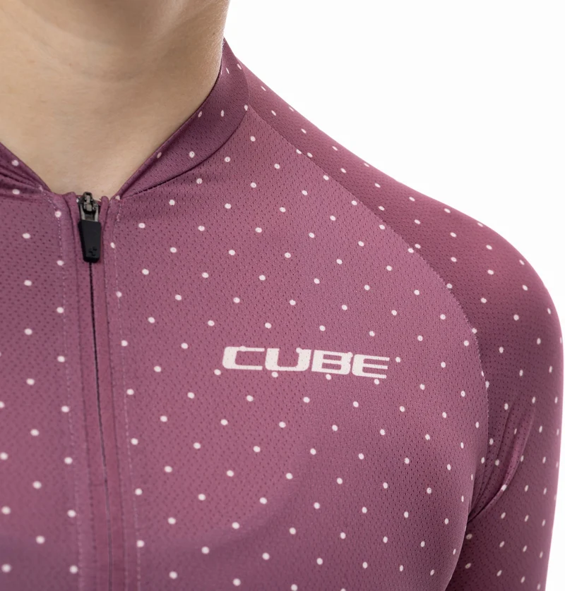 Cube ATX WS Trikot Half Zip CMPT Kurzarm berry