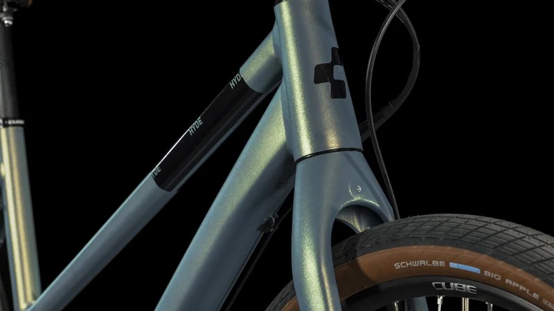 Cube Hyde Pro Cityrad Trapeze 28" metalgreen´n´black