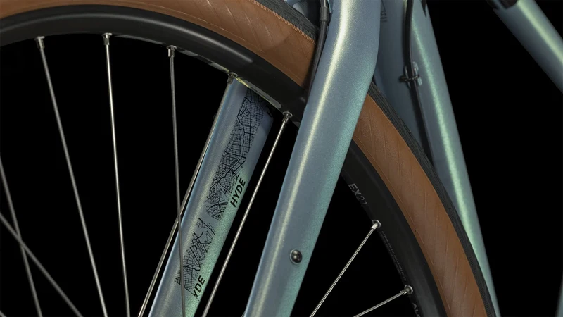 Cube Hyde Pro Cityrad Diamant 28" metalgreen´n´black