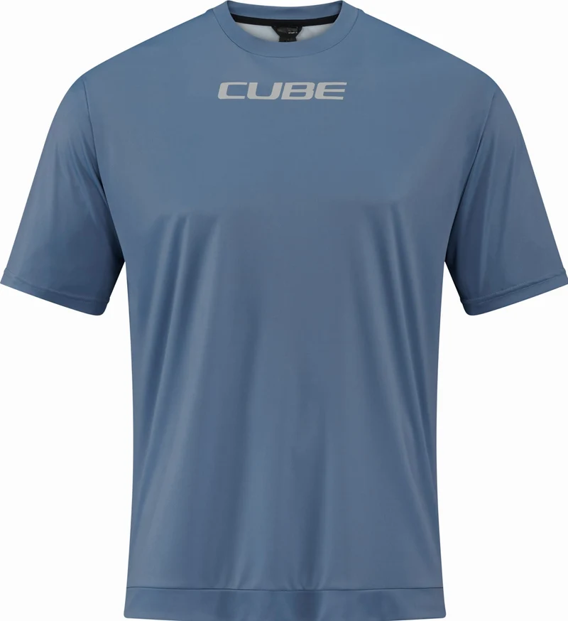 Cube ATX Rundhalstrikot TECH Kurzarm smoke blue