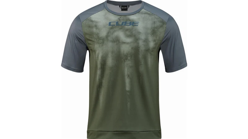 Cube ATX Rundhalstrikot TM Kurzarm olive´n´grey