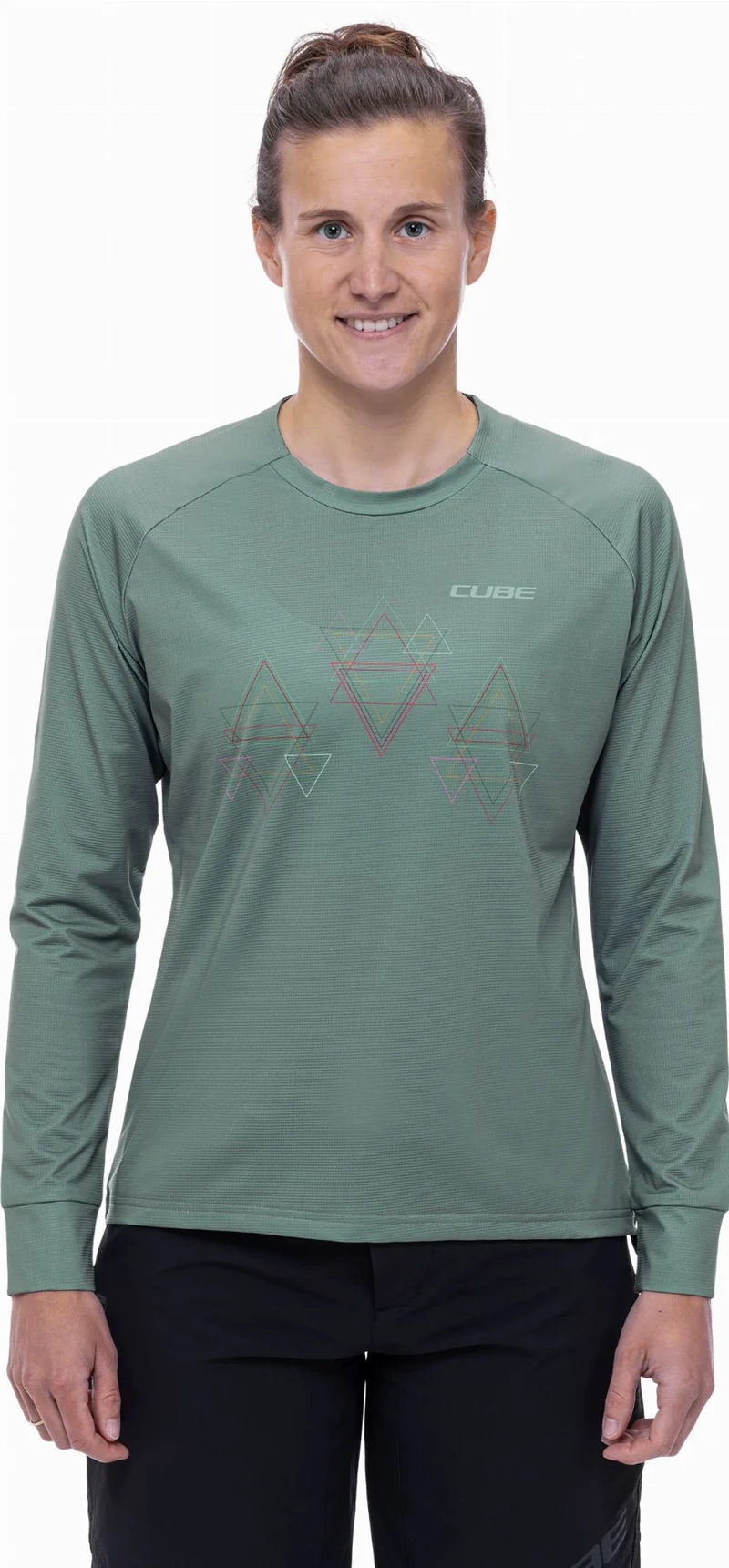 Cube ATX WS Rundhalstrikot Langarm green