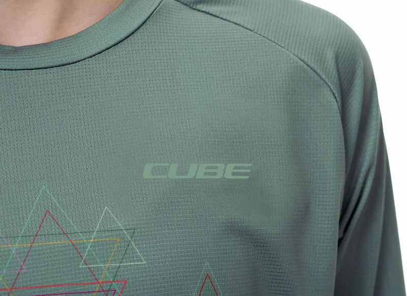 Cube ATX WS Rundhalstrikot Langarm green