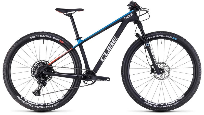 Cube Elite C:62 SLX Rookie MTB-Hardtail Diamant carbon´n´blue´n´red
