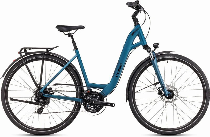 Cube Touring One Trekkingrad Easy Entry 28" metalpetrol´n´green