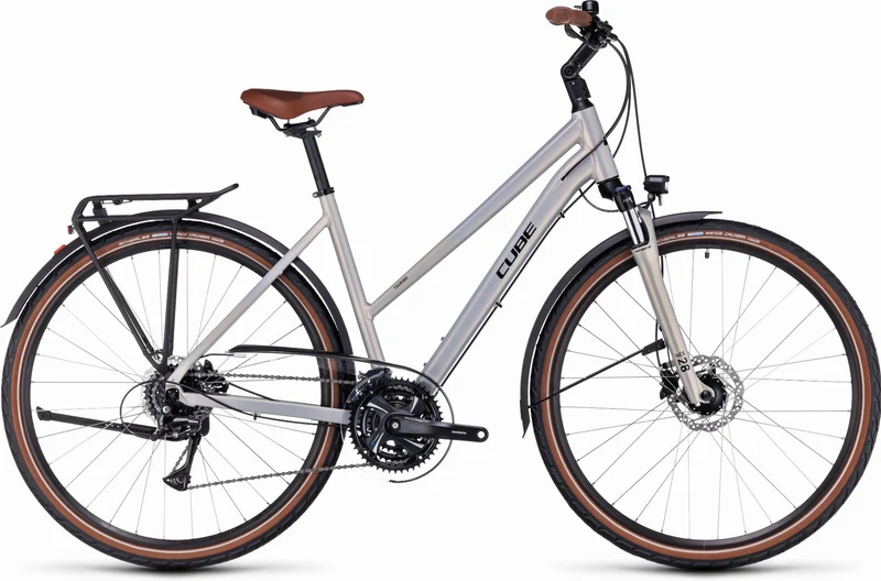 Cube Touring Pro Trekkingrad Trapeze 28" pearlysilver´n´black