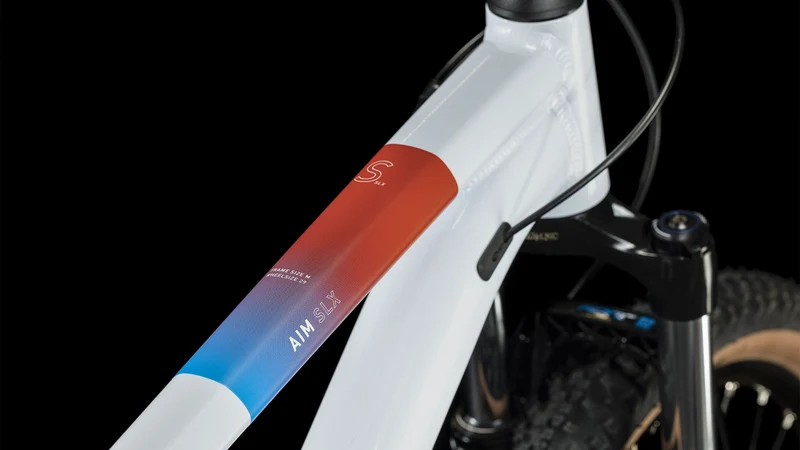 Cube Aim SLX MTB-Hardtail Diamant white´n´blue´n´red