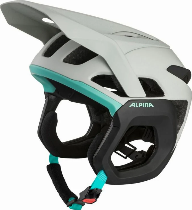 Alpina Root Mips MTB-Helm smoke-grey turquoise matt